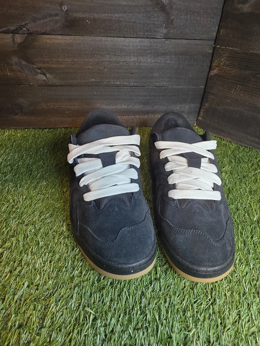 Nike Black Suede Athletic Shoes with Gum Sole